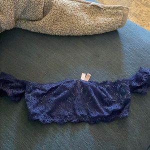 Navy off the shoulder bandeau